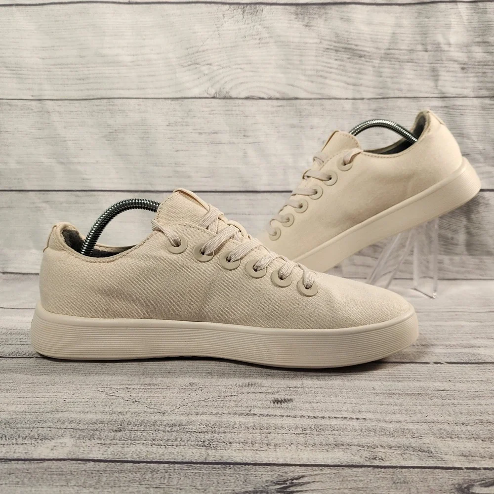Allbirds Mens Size 9 Cruiser Canvas Sneakers Cream Beige Low Top Shoes